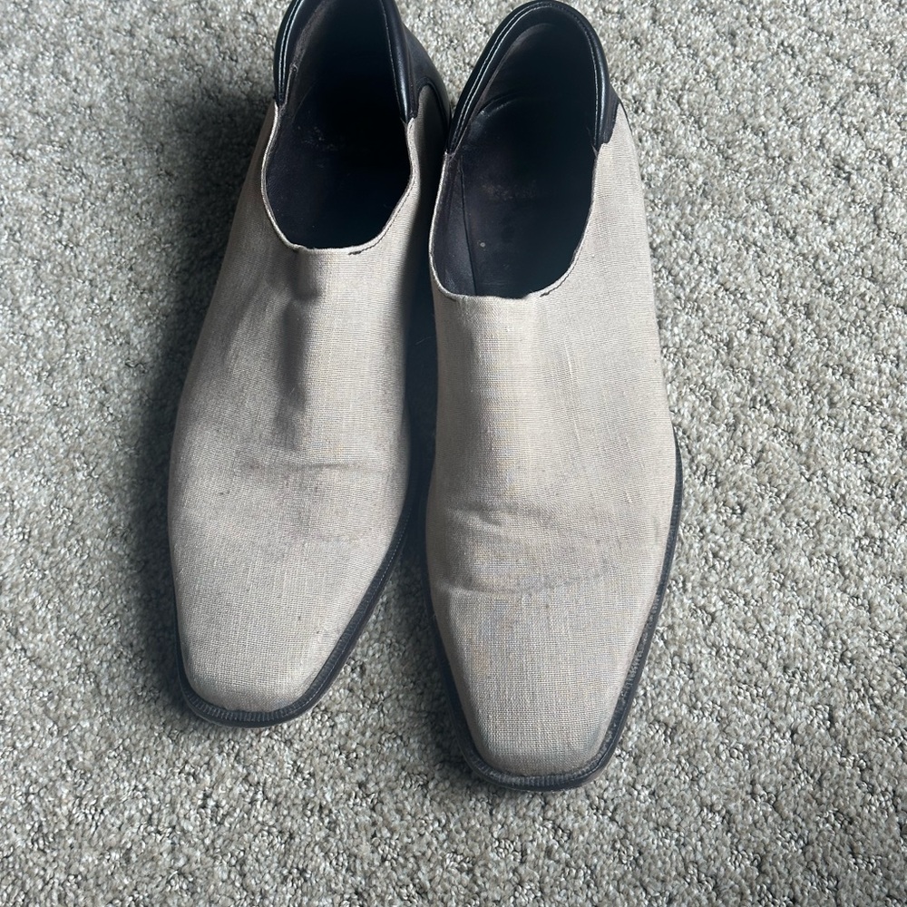Donald J. Pliner Beige Slip-On Loafers